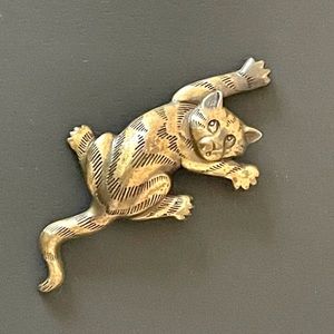Vintage 1988 JJ Cat Brooch Pin